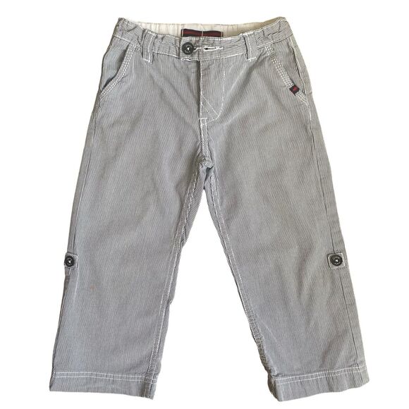 Jacadi Pants Kids 3T /88cm Striped Roll Tab Straight Leg Adjusted Waist - Picture 1 of 12